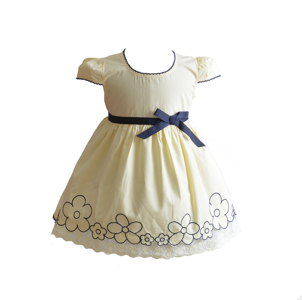 Baby Girls Cotton Embroidered Floral Dress