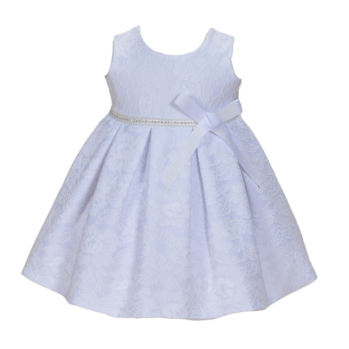 Floral Christening Party Dress with Bonnet