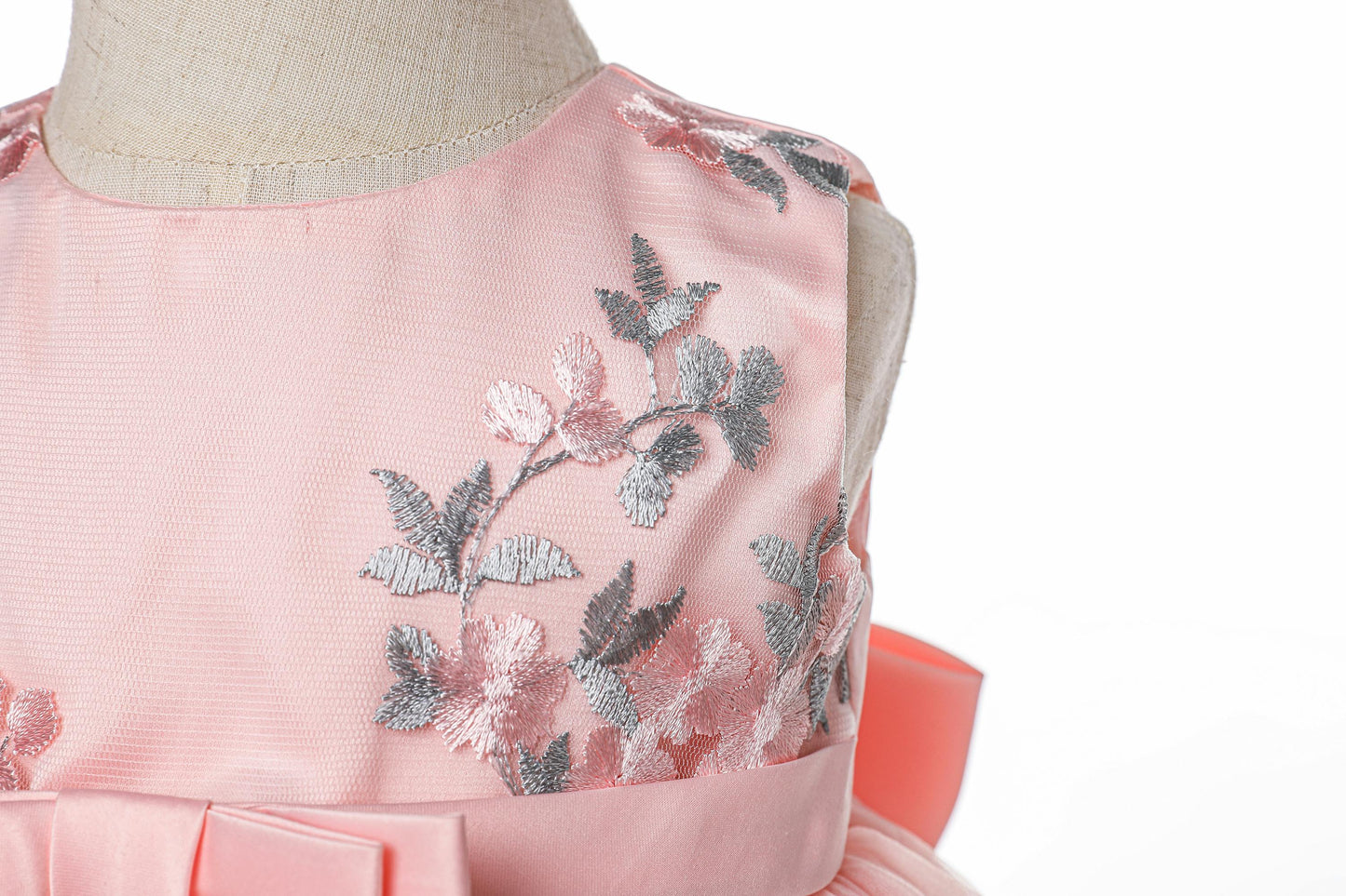 Embroidered Floral Party Dress