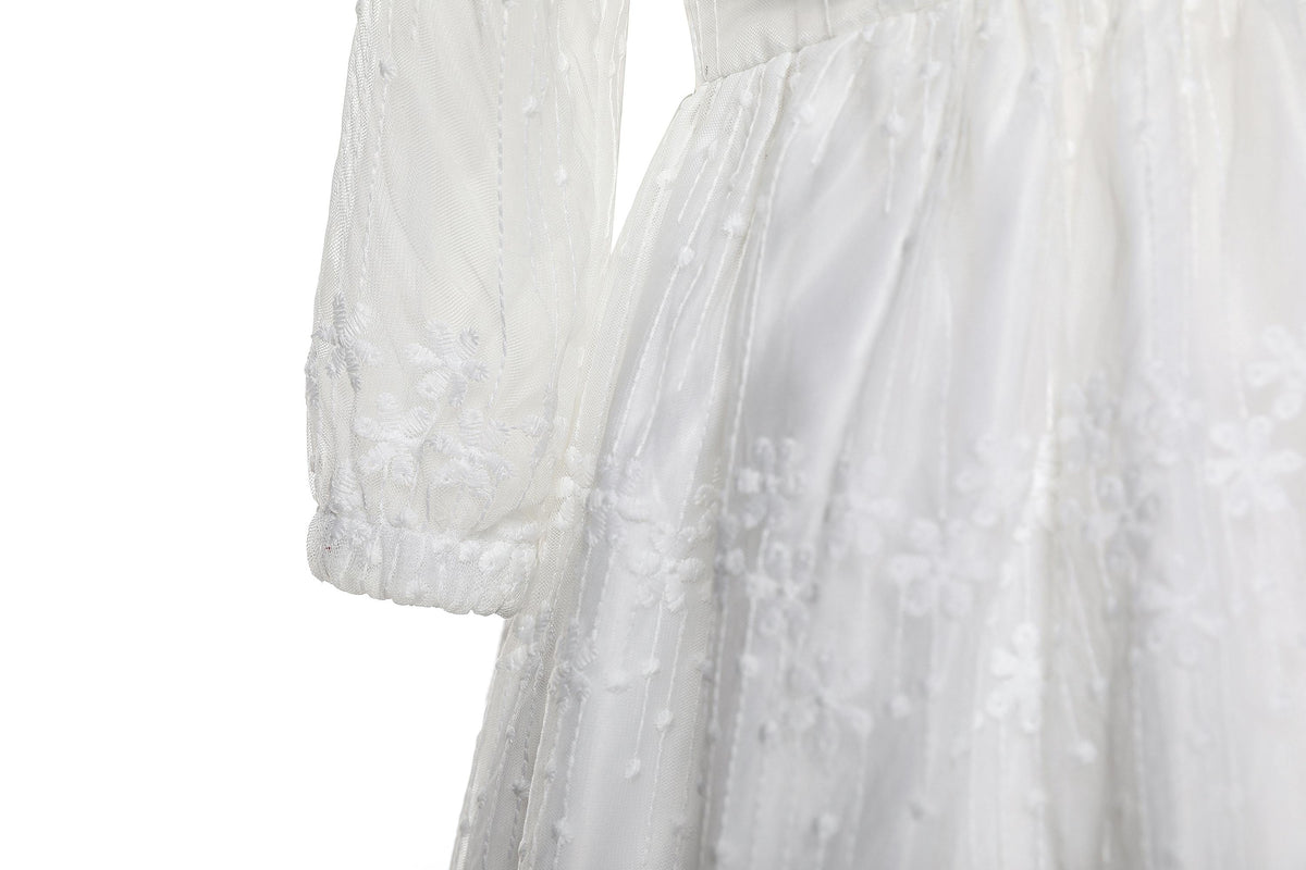 Lace Christening Party Dress and Bonnet