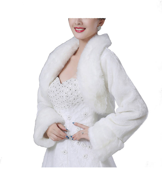 Faux Fur Bolero Shrug Coat
