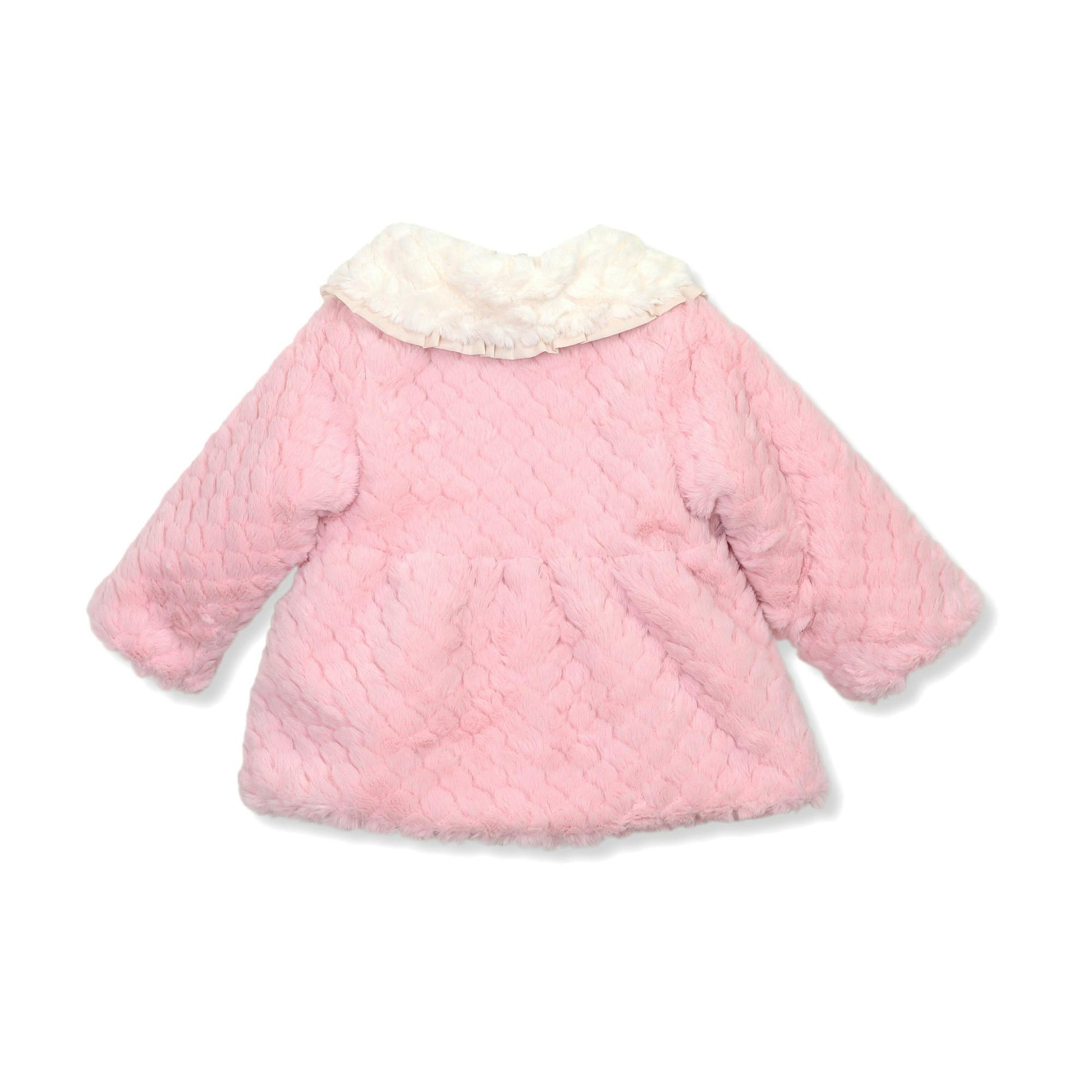 Faux Fur Coat with Matching Shoulder Bag