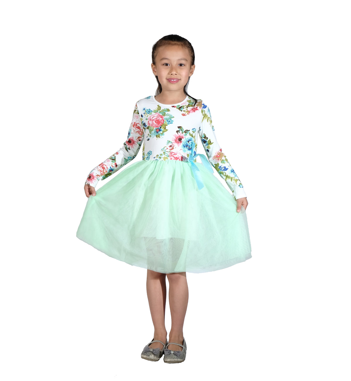 Girls Floral Tutu Party Dress