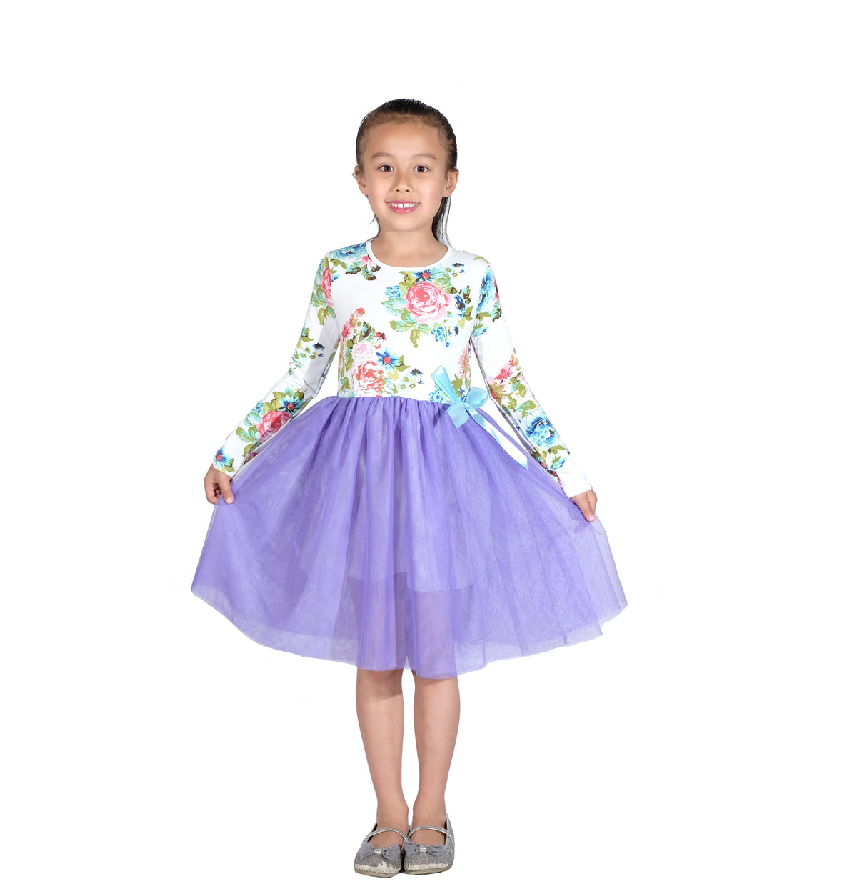 Girls Floral Tutu Party Dress