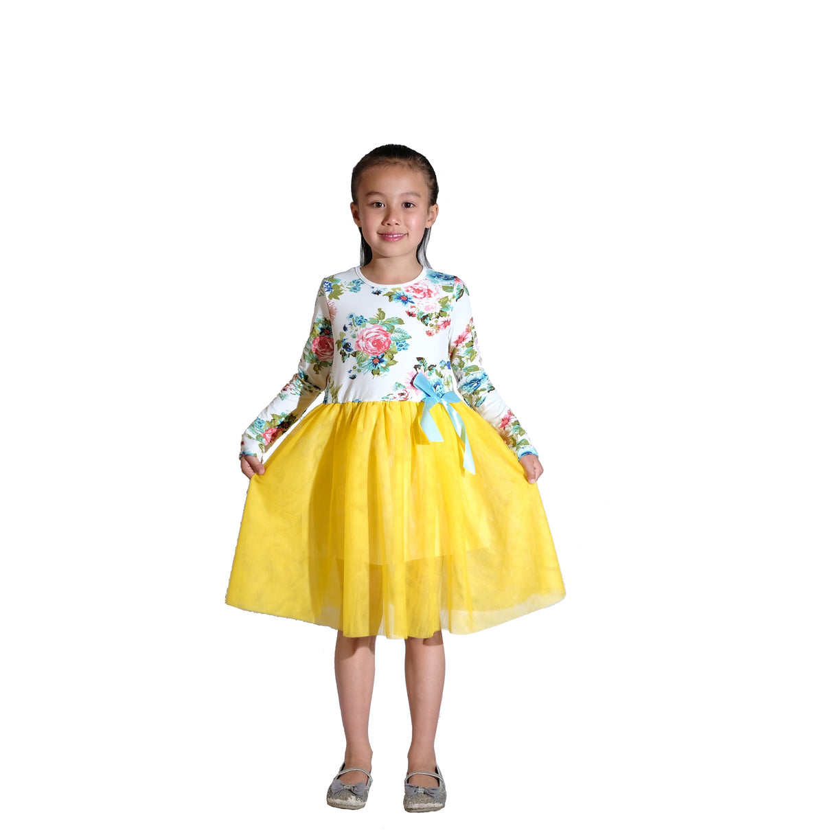 Girls Floral Tutu Party Dress