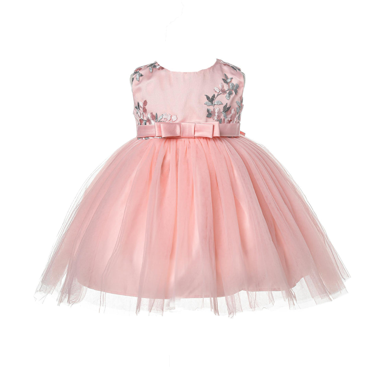 Embroidered Floral Party Dress