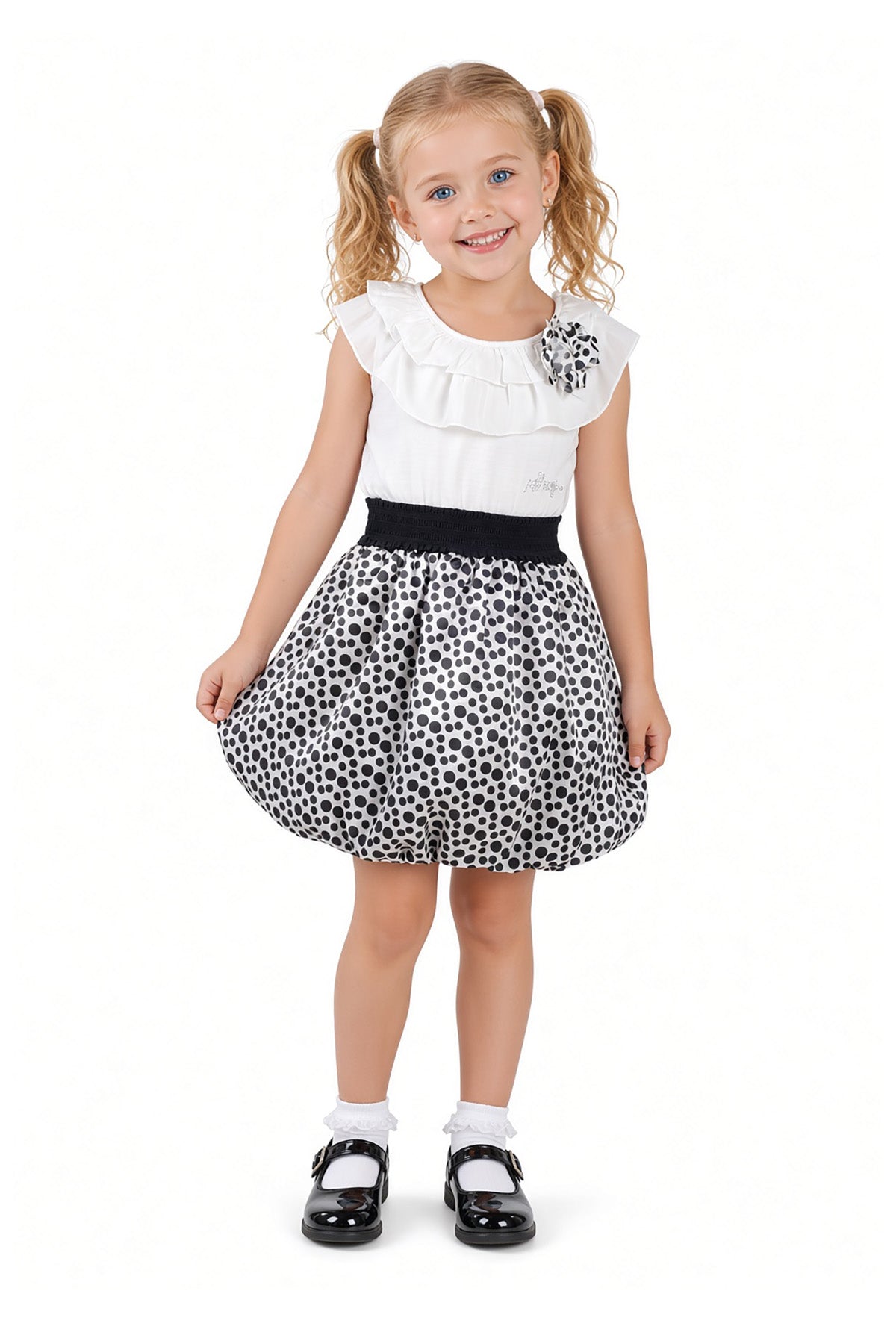 Polka-Dot Bubble Dress