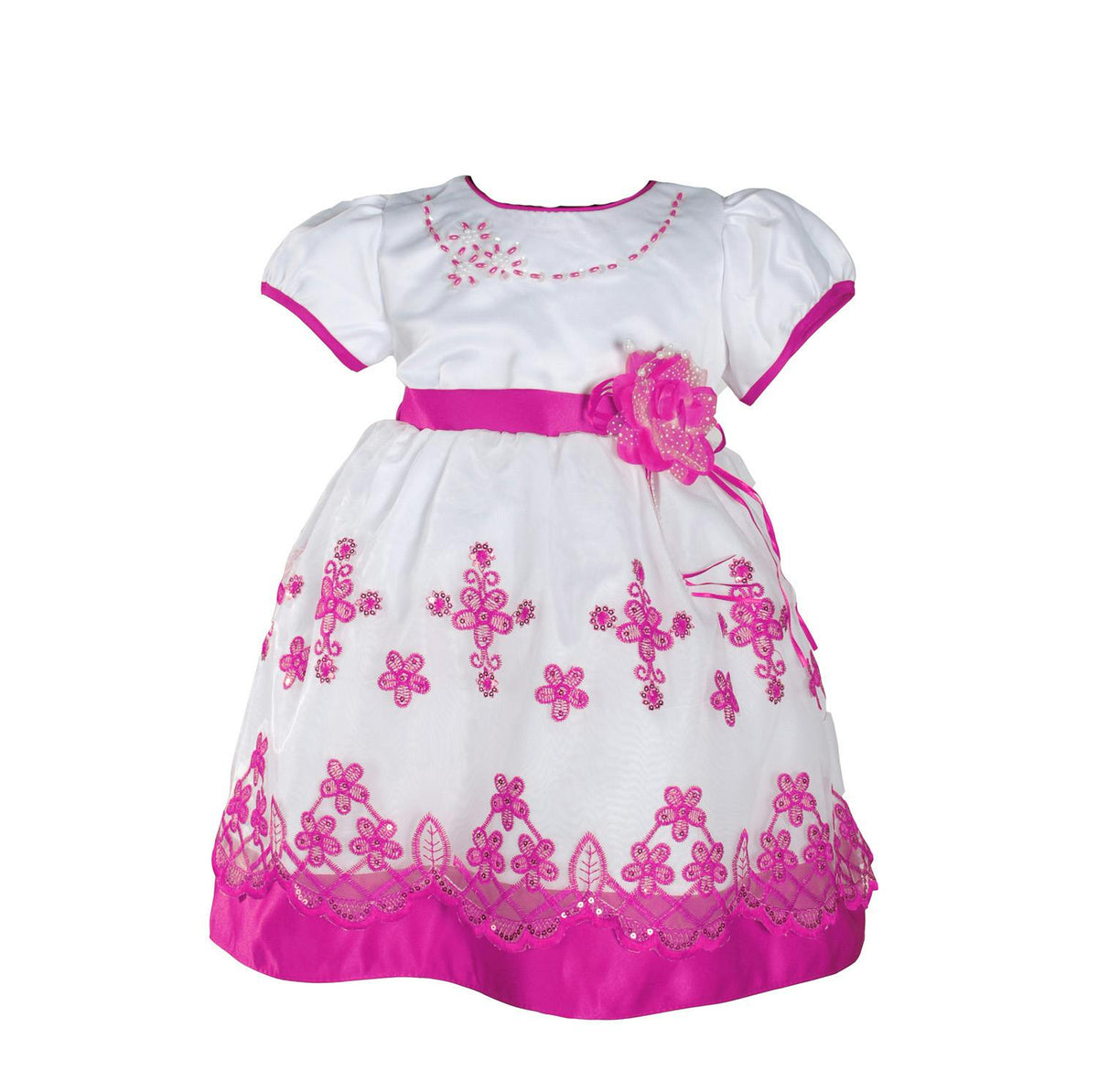 Embroidered  Floral  Dress