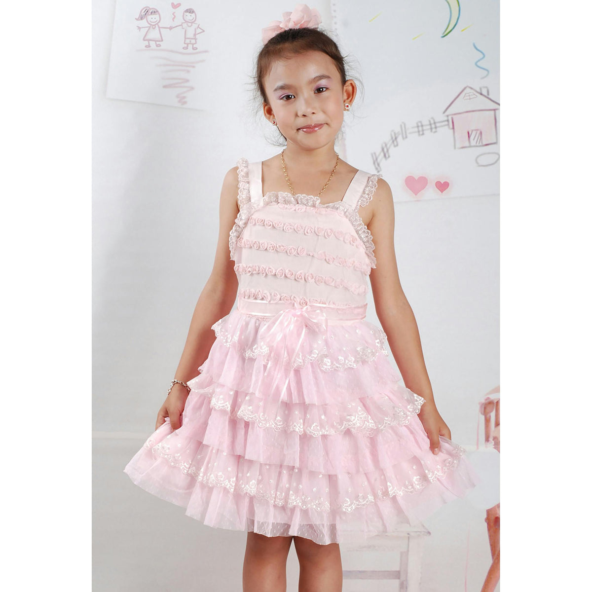 Floral Party Dress - Cream