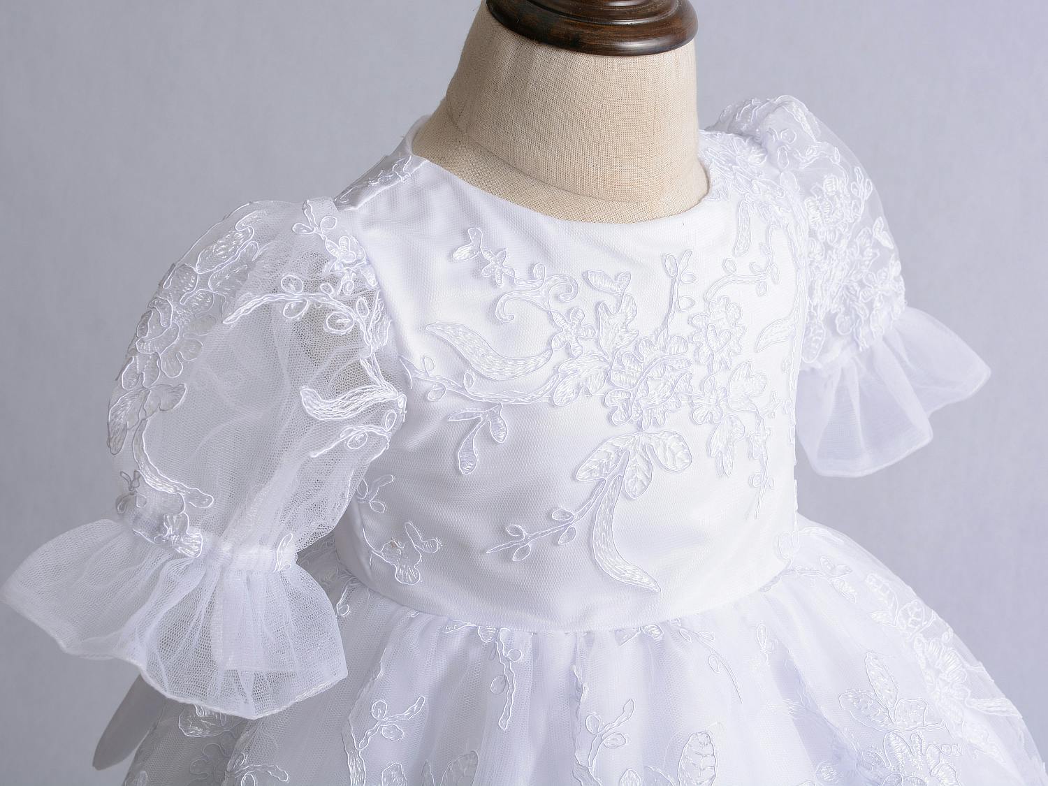 Lace Christening Gown Baptism Gown and Bonnet