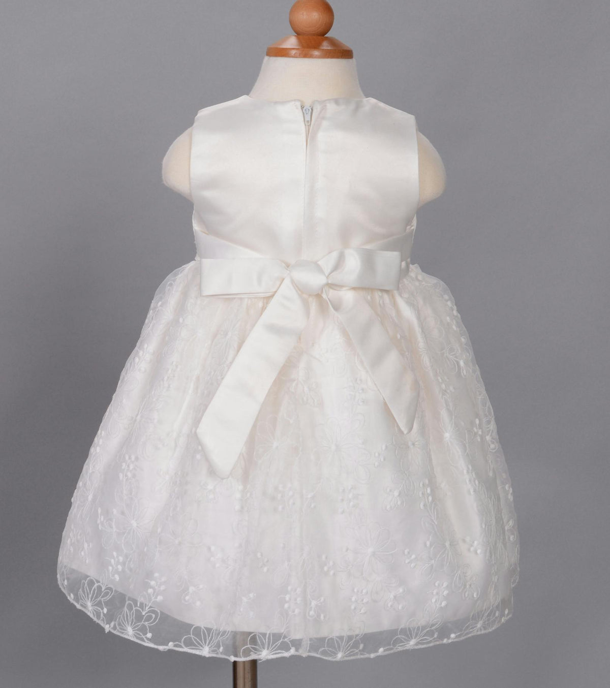 Floral Christening Dress With Cape