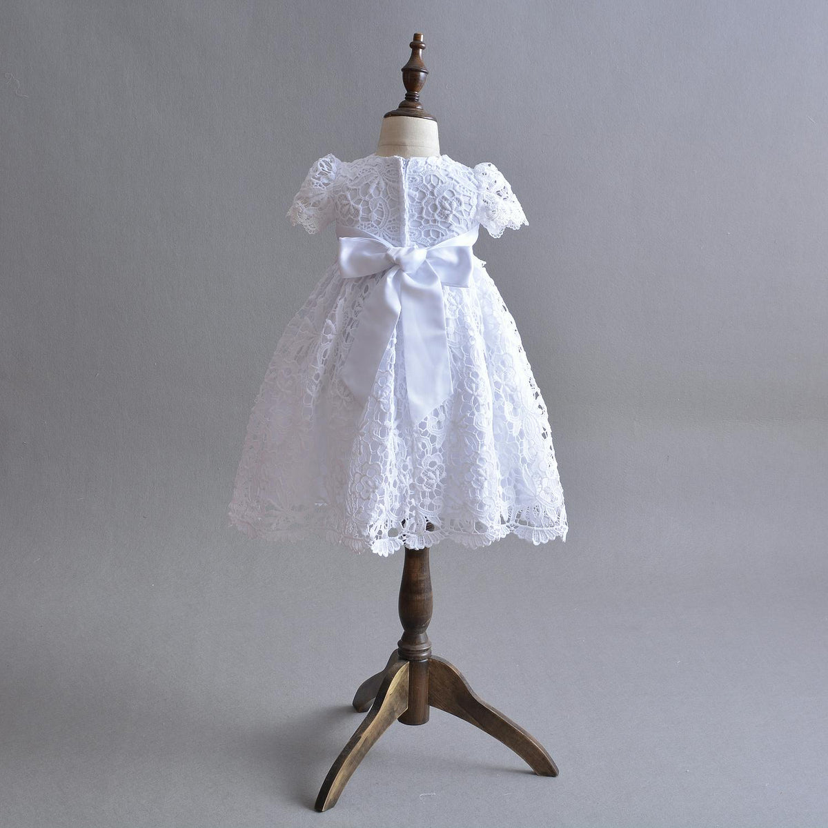 Lace Christening Gown with Bonnet