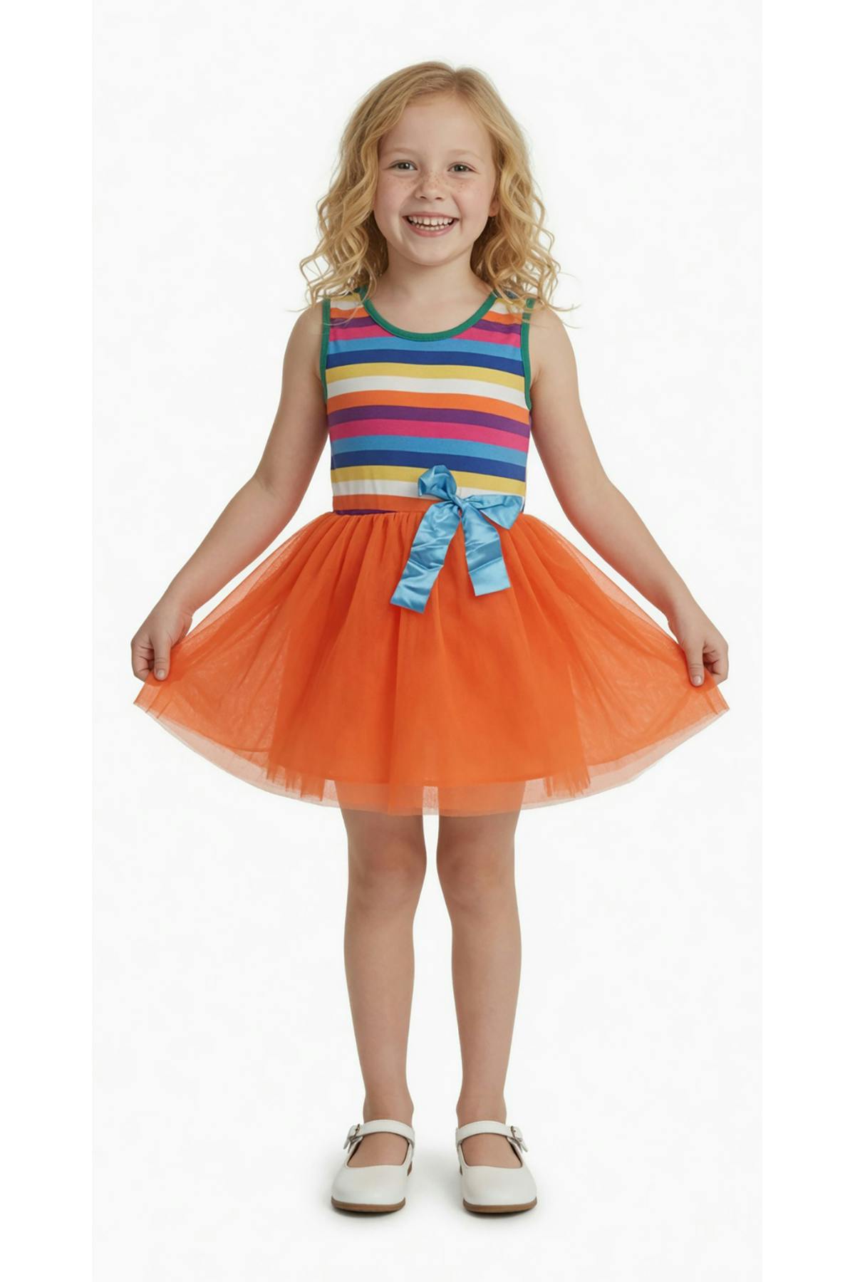 Striped Dress - Fuchsia