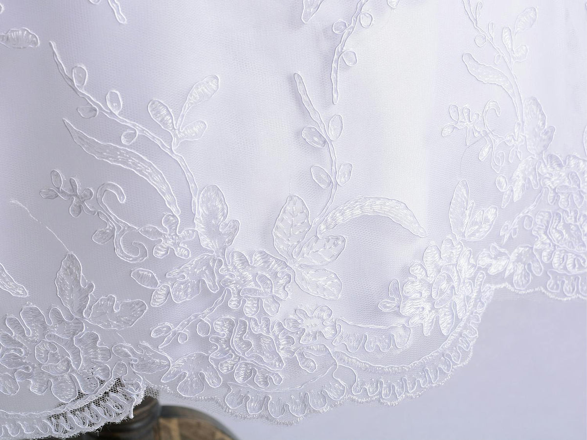 Lace Christening Gown Baptism Gown and Bonnet
