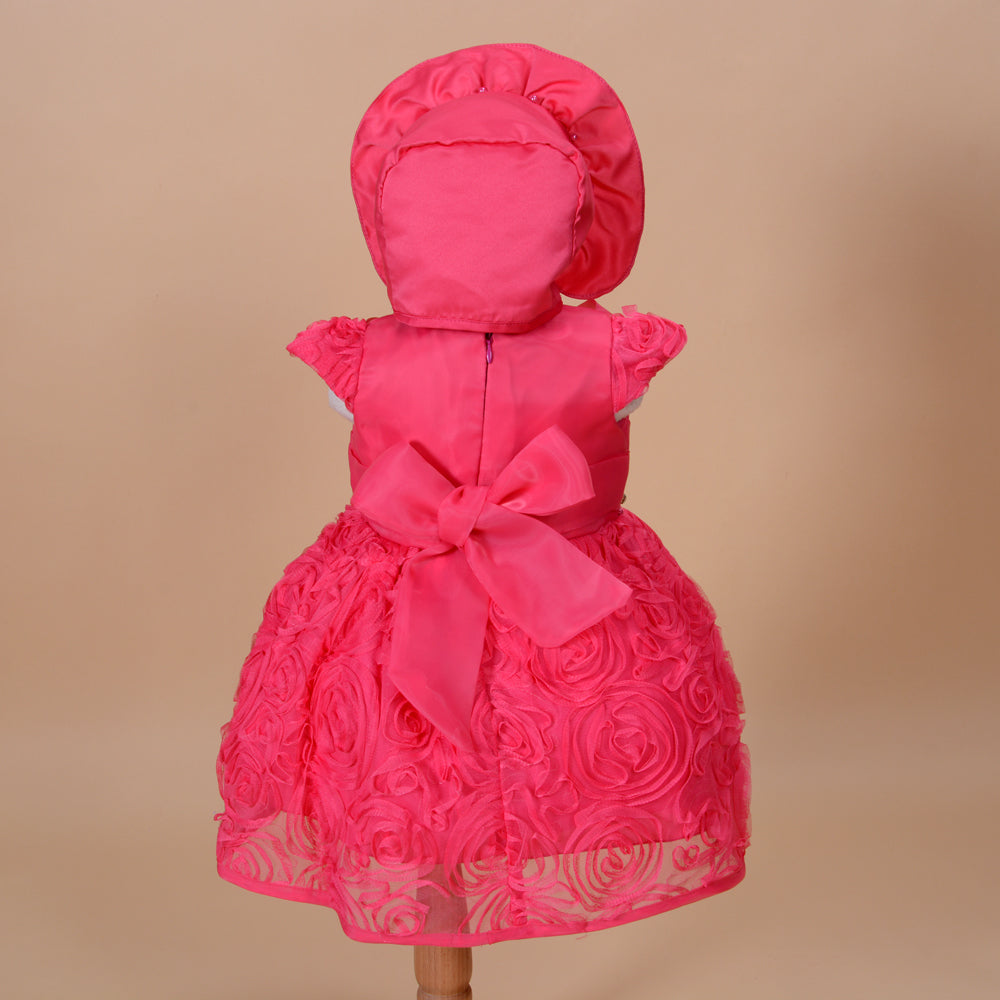 Floral Dress with Bonnet