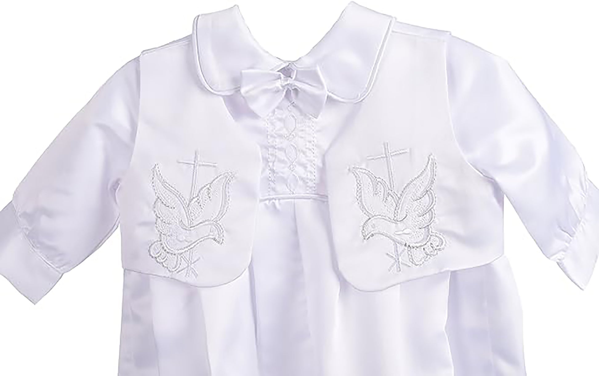 Christening Romper Waistcoat and Hat Set