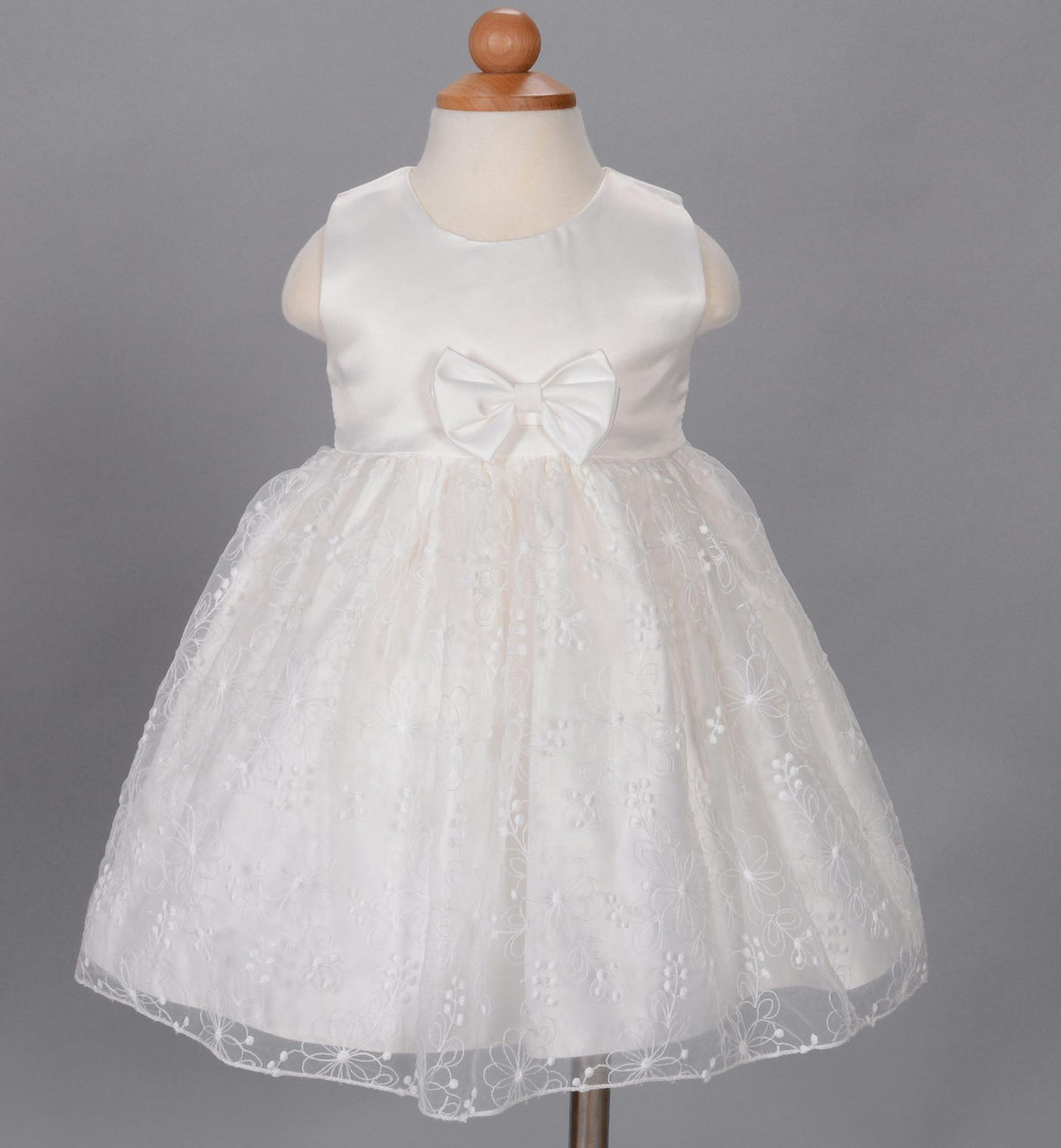 Floral Christening Dress With Cape