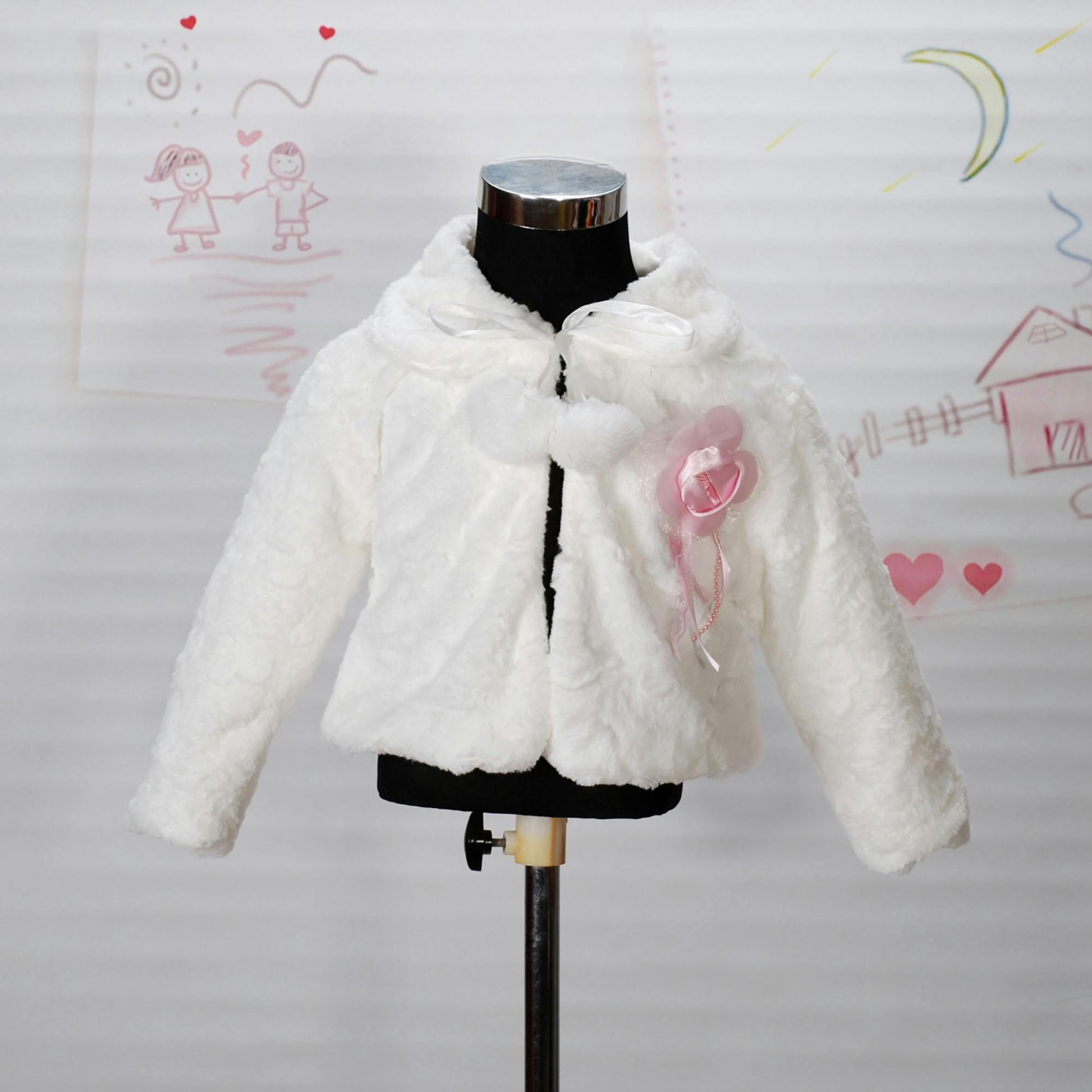 Faux Fur Coat - Off White