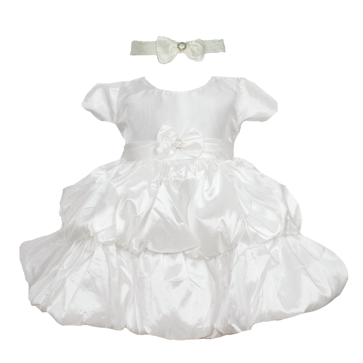 Baby Girls Cascade Party Dress with Headband