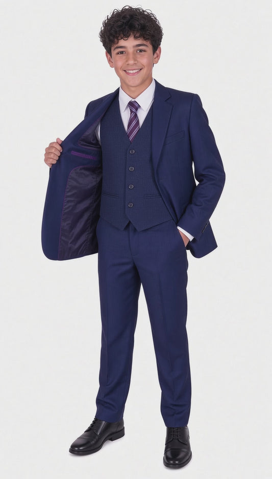 Boys Blue 5 Piece Suit