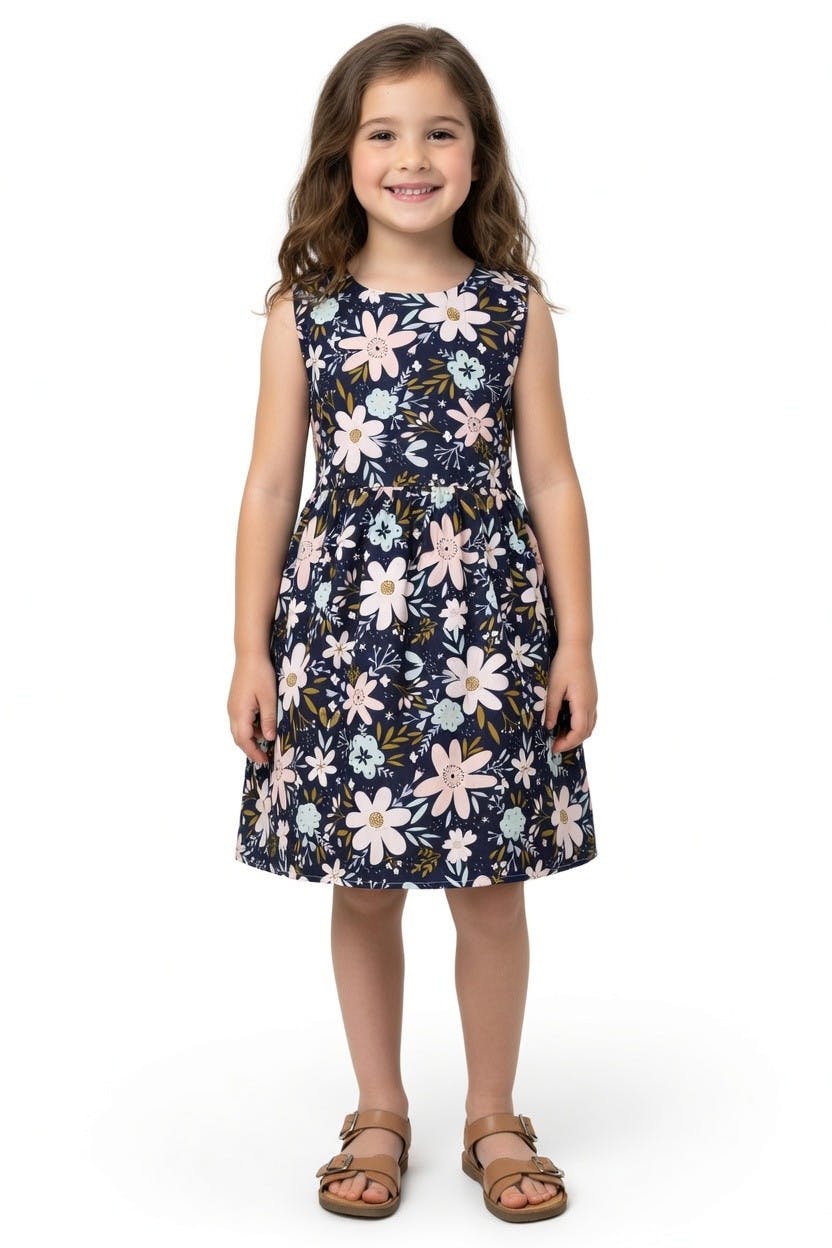 Floral Dress - Blue