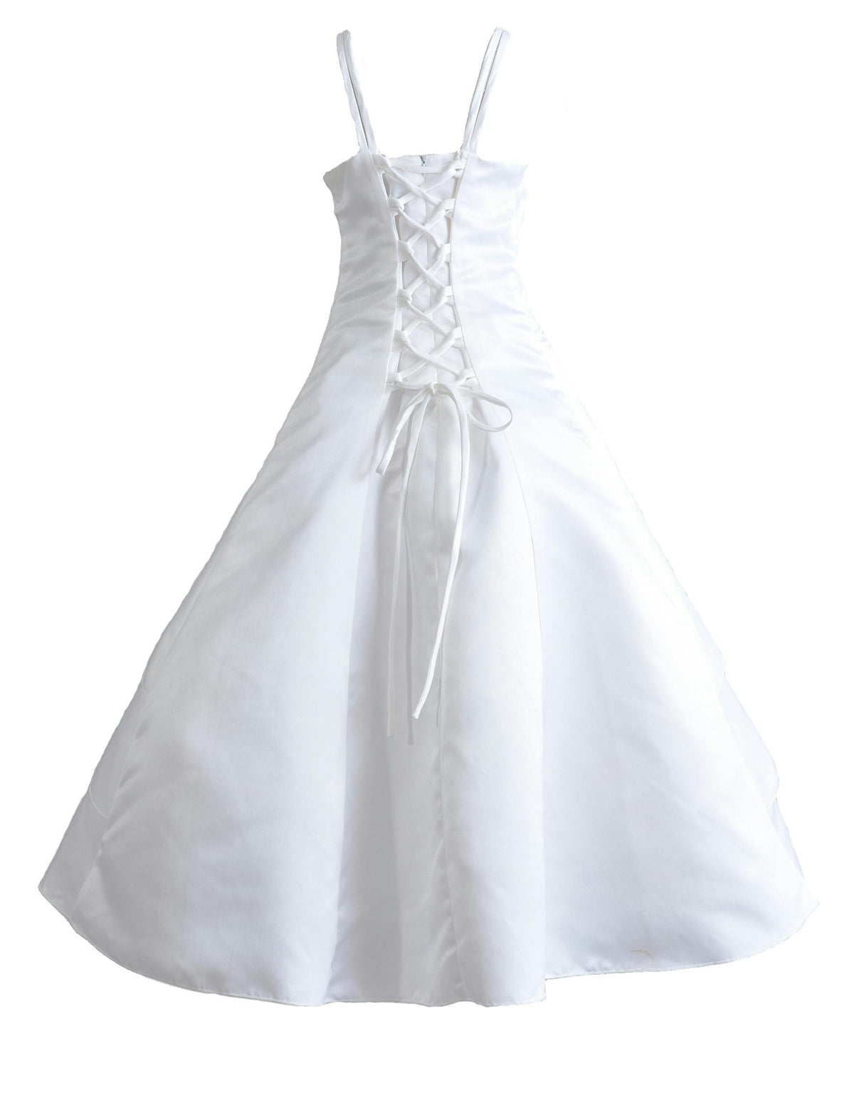 Satin Holy Communion Dress with Veil